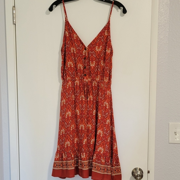 Floral Spaghetti strap Button down Sundress - Picture 5 of 7